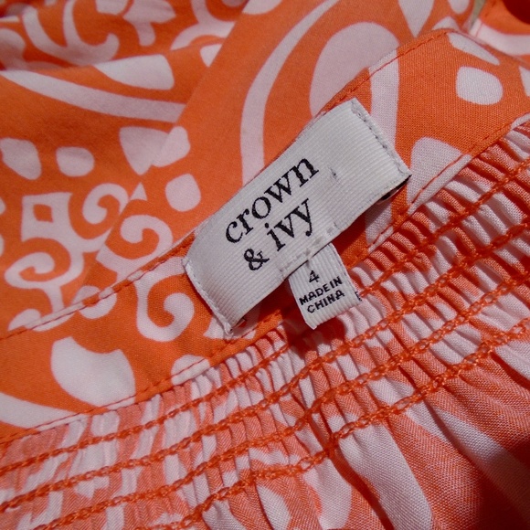 CROWN & IVY Drawstring Waist 3/4 Sleeve Tunic Dress/Cover-Up - Picture 2 of 8